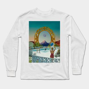 Shark Days - Collage/Surreal Art Long Sleeve T-Shirt